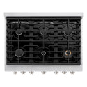 ZLINE 36 in. 5.2 cu. ft. Paramount Dual Fuel Range with 6 Burner Gas Cooktop and Electric Convection Oven in Stainless Steel, Open Box-Great Condition