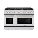 ZLINE 48 in. 6.7 cu. ft. Paramount Double Oven Dual Fuel Range with 8 Burner Gas Cooktop in Stainless Steel, Open Box-Great Condition