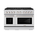 ZLINE 48 in. 6.7 cu. ft. Paramount Double Oven Dual Fuel Range with 8 Burner Gas Cooktop in Stainless Steel, Open Box-Good Condition