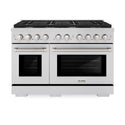 ZLINE 48 in. 6.7 cu. ft. Paramount Double Oven Dual Fuel Range with 8 Burner Gas Cooktop in Stainless Steel, Open Box-Good Condition