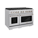 ZLINE 48 in. 6.7 cu. ft. Paramount Double Oven Dual Fuel Range with 8 Burner Gas Cooktop in Stainless Steel, Open Box-Good Condition