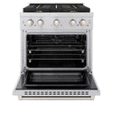 ZLINE 30 in. 4.2 cu. ft. Paramount Gas Range with Convection Gas Oven in Stainless Steel with 4 Brass Burners (SGR-BR-30)