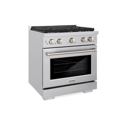ZLINE 30 in. 4.2 cu. ft. Paramount Gas Range with 4 Burner Cooktop and Convection Gas Oven in Stainless Steel, Open Box-Great Condition