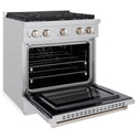 ZLINE 30 in. 4.2 cu. ft. Paramount Gas Range with 4 Burner Cooktop and Convection Gas Oven in Stainless Steel (SGR30)