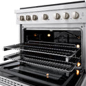 ZLINE 36 in. 5.2 cu. ft. Paramount Gas Range with 6 Burner Cooktop and Convection Gas Oven in Stainless Steel, Open Box-Great Condition
