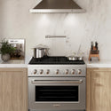 ZLINE 36 in. 5.2 cu. ft. Paramount Gas Range with 6 Burner Cooktop and Convection Gas Oven in Stainless Steel, Open Box-Great Condition