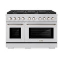 ZLINE 48 in. 6.7 cu. ft. Paramount Double Oven Gas Range with 8 Burner Cooktop in Stainless Steel, Open Box-Good Condition
