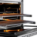 ZLINE Autograph Edition 36 in. 5.2 cu. ft. Paramount Gas Range with 6 Burner Cooktop and Convection Gas Oven in Stainless Steel with Champagne Bronze Helix Handle and Knob Accents (SGRZ-36-KCB)