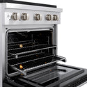 ZLINE 30 in. 4.2 cu. ft. Paramount Gas Range with 4 Burner DuoPro™ Cooktop and Convection Gas Oven with Black Matte Door (PSGR-BLM-30)