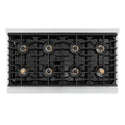ZLINE 48 in. 6.7 cu. ft. Paramount Gas Range with 8 Burner DuoPro™ Cooktop and Dual Ovens with Black Matte Doors (PSGR-BLM-48)