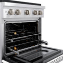 ZLINE 30 in. 4.2 cu. ft. Paramount Gas Range with 4 Burner DuoPro™ Cooktop and Convection Gas Oven with White Matte Door (PSGR-WM-30)