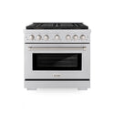 ZLINE 36 in. 5.2 cu. ft. Paramount Gas Range with 6 Burner DuoPro™ Cooktop and Convection Gas Oven in Stainless Steel, Open Box-Good Condition