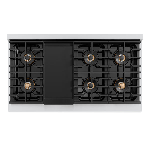 ZLINE 48 in. 6.7 cu. ft. Paramount Gas Range with 8 Burner DuoPro™ Cooktop and Dual Ovens in Stainless Steel (PSGR48)