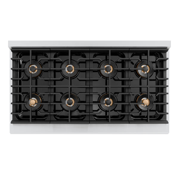 ZLINE 48 in. 6.7 cu. ft. Paramount Gas Range with 8 Burner DuoPro™ Cooktop and Dual Ovens in Stainless Steel (PSGR48)