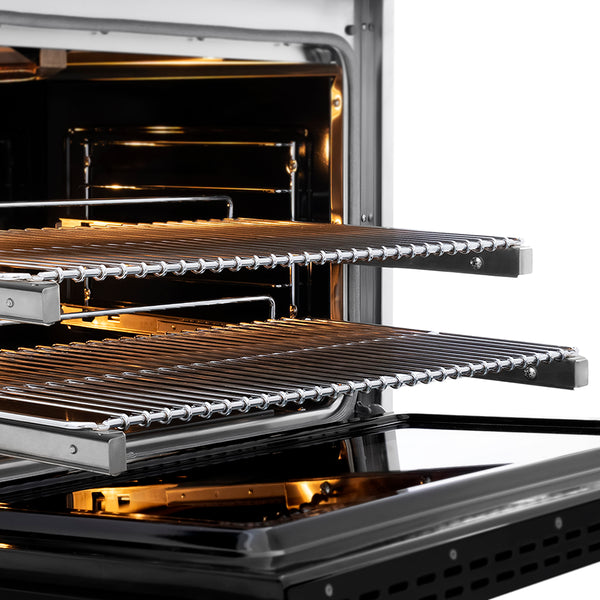 ZLINE Autograph Edition 36 in. 5.2 cu. ft. Paramount Gas Range with 6 Burner DuoPro™ Cooktop and Convection Gas Oven with Black Matte Door and Champagne Bronze Accents (PSGRZ-BLM-36-CB)