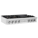 ZLINE 48 in. Legacy Gas Rangetop with 6 Brass Burners and Porcelain Cooktop in Stainless Steel (RT-BR-48)