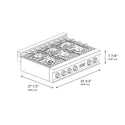 ZLINE 36 in. Legacy Gas Rangetop with 6 Burners and Porcelain Cooktop in Stainless Steel, Open Box-Great Condition
