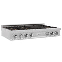 ZLINE 48 in. Legacy Gas Rangetop with 6 Brass Burners and Porcelain Cooktop in Satin Stainless Steel (RTS-BR-48)