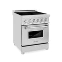 ZLINE 24 in. 2.8 cu. ft. Legacy Induction Range with 4 Element Cooktop and Electric Convection Oven in Stainless Steel, Open Box-Great Condition