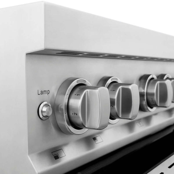 ZLINE 36 in. 4.6 cu. ft. Legacy Induction Range with 5 Element Cooktop and Electric Convection Oven in Stainless Steel, Open Box-Good Condition