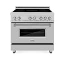 ZLINE 36 in. 4.6 cu. ft. Legacy Induction Range with 5 Element Cooktop and Electric Convection Oven in Stainless Steel, Open Box-Good Condition