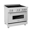 ZLINE 36 in. 4.6 cu. ft. Legacy Induction Range with 5 Element Cooktop and Electric Convection Oven in Stainless Steel, Open Box-Good Condition