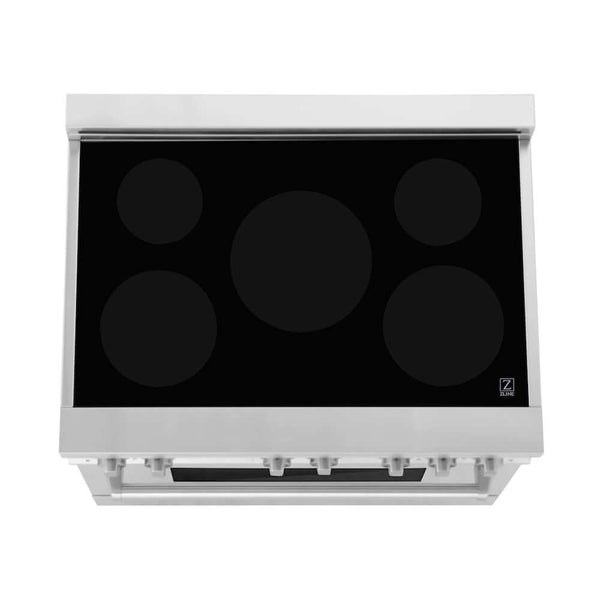 ZLINE 36 in. 4.6 cu. ft. Legacy Induction Range with 5 Element Cooktop and Electric Convection Oven in Stainless Steel, Open Box-Good Condition