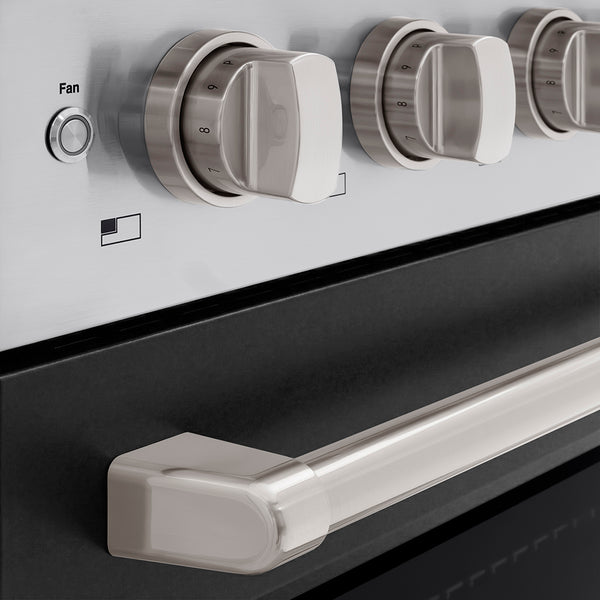 ZLINE 36 in. 5.2 cu. ft. Paramount Induction Range with 5 Element Cooktop and Electric Convection Oven in Stainless Steel with Black Matte Door (SINR-BLM-36)