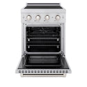 ZLINE 24 in. 3.2 cu. ft. Paramount Induction Range with 3 Element Cooktop and Electric Convection Oven in Stainless Steel, Open Box-Great Condition