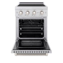 ZLINE 24 in. 3.2 cu. ft. Paramount Induction Range with 3 Element Cooktop and Electric Convection Oven in Stainless Steel, Open Box-Good Condition
