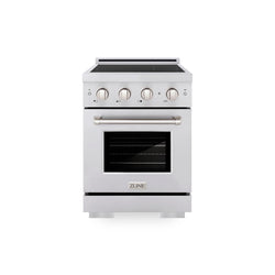 ZLINE 24 in. 3.2 cu. ft. Paramount Induction Range with 3 Element Cooktop and Electric Convection Oven in Stainless Steel, Open Box-Great Condition