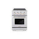 ZLINE 24 in. 3.2 cu. ft. Paramount Induction Range with 3 Element Cooktop and Electric Convection Oven in Stainless Steel, Open Box-Good Condition