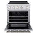 ZLINE 30 in. 4.2 cu. ft. Paramount Induction Range with 4 Element Cooktop and Electric Convection Oven in Stainless Steel, Open Box-Great Condition
