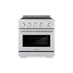 ZLINE 30 in. 4.2 cu. ft. Paramount Induction Range with 4 Element Cooktop and Electric Convection Oven in Stainless Steel, Open Box-Great Condition