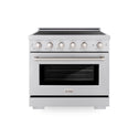 ZLINE 36 in. 5.2 cu. ft. Paramount Induction Range with 5 Element Cooktop and Electric Convection Oven in Stainless Steel, Open Box-Good Condition