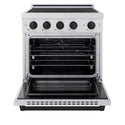 ZLINE Autograph Edition 30 in. 4.2 cu. ft. Paramount Induction Range with 4 Element Cooktop and Electric Convection Oven in Stainless Steel with Matte Black Accents, Open Box-Good Condition
