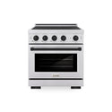 ZLINE Autograph Edition 30 in. 4.2 cu. ft. Paramount Induction Range with 4 Element Cooktop and Electric Convection Oven in Stainless Steel with Matte Black Accents, Open Box-Great Condition