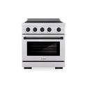 ZLINE Autograph Edition 30 in. 4.2 cu. ft. Paramount Induction Range with 4 Element Cooktop and Electric Convection Oven in Stainless Steel with Matte Black Accents, Open Box-Good Condition