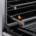 ZLINE Autograph Edition 36 in. 5.2 cu. ft. Paramount Induction Range with 5 Element Cooktop and Electric Convection Oven in Stainless Steel with Champagne Bronze Accents, Open Box-Good Condition