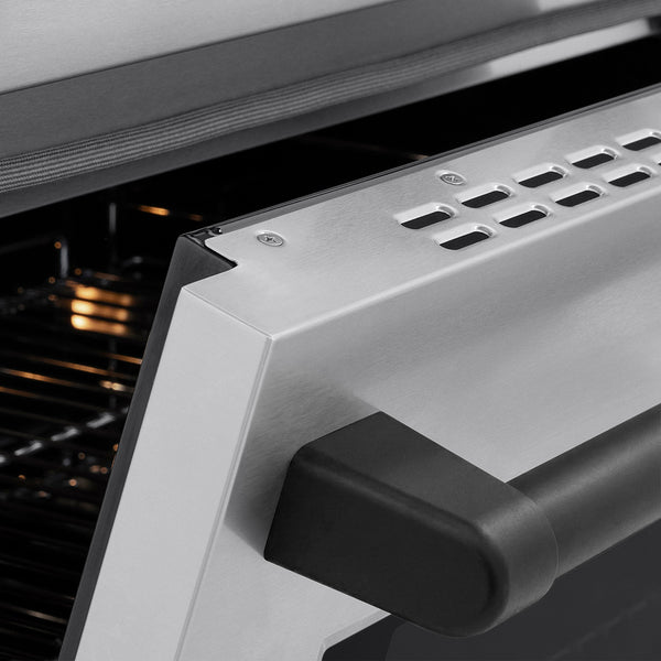 ZLINE Autograph Edition 36 in. 5.2 cu. ft. Paramount Induction Range with 5 Element Cooktop and Electric Convection Oven in Stainless Steel with Matte Black Accents, Open Box-Great Condition