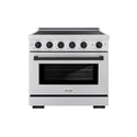 ZLINE Autograph Edition 36 in. 5.2 cu. ft. Paramount Induction Range with 5 Element Cooktop and Electric Convection Oven in Stainless Steel with Matte Black Accents (SINRZ-36-MB)
