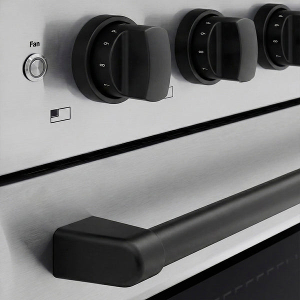 ZLINE Autograph Edition 36 in. 5.2 cu. ft. Paramount Induction Range with 5 Element Cooktop and Electric Convection Oven in Stainless Steel with Matte Black Accents (SINRZ-36-MB)