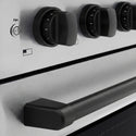 ZLINE Autograph Edition 36 in. 5.2 cu. ft. Paramount Induction Range with 5 Element Cooktop and Electric Convection Oven in Stainless Steel with Matte Black Accents, Open Box-Great Condition