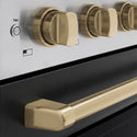 ZLINE Autograph Edition 36 in. 5.2 cu. ft. Paramount Induction Range with 5 Element Cooktop and Electric Convection Oven in Stainless Steel with Black Matte Door and Champagne Bronze Accents, Open Box-Good Condition
