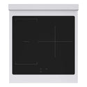 ZLINE Autograph Edition 24 in. 3.2 cu. ft. Paramount Induction Range with 3 Element Cooktop and Electric Convection Oven in Stainless Steel with White Matte Door and Champagne Bronze Accents, Open Box-Good Condition