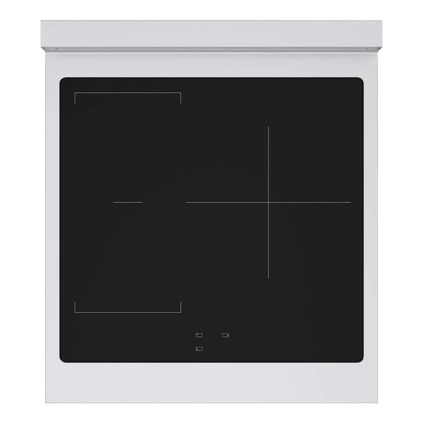 ZLINE Autograph Edition 24 in. 3.2 cu. ft. Paramount Induction Range with 3 Element Cooktop and Electric Convection Oven in Stainless Steel with White Matte Door and Polished Gold Accents, Open Box-Good Condition