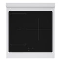 ZLINE Autograph Edition 24 in. 3.2 cu. ft. Paramount Induction Range with 3 Element Cooktop and Electric Convection Oven in Stainless Steel with White Matte Door and Polished Gold Accents, Open Box-Great Condition