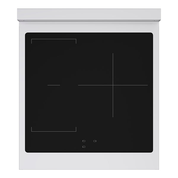 ZLINE Autograph Edition 24 in. 3.2 cu. ft. Paramount Induction Range with 3 Element Cooktop and Electric Convection Oven in Stainless Steel with White Matte Door and Polished Gold Accents, Open Box-Great Condition