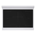 ZLINE Autograph Edition 36 in. 5.2 cu. ft. Paramount Induction Range with 5 Element Cooktop and Electric Convection Oven in Stainless Steel with White Matte Door and Champagne Bronze Accents, Open Box-Good Condition