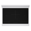 ZLINE Autograph Edition 36 in. 5.2 cu. ft. Paramount Induction Range with 5 Element Cooktop and Electric Convection Oven in Stainless Steel with White Matte Door and Champagne Bronze Accents, Open Box-Great Condition
